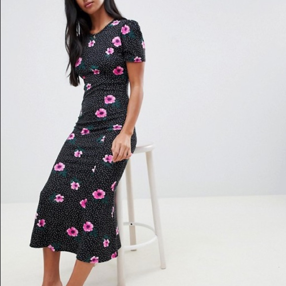 ASOS floral tea dress
